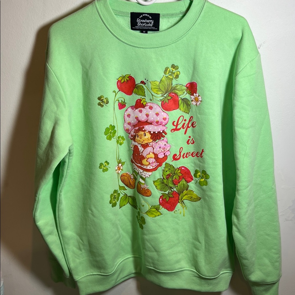 🍓🍰 RARE Strawberry Shortcake Life is Sweet Crewneck Sweatshirt Medium